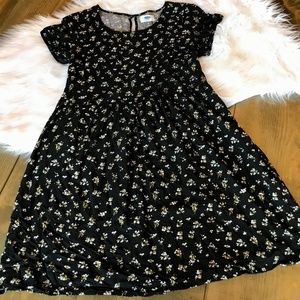 Old Navy Floral Black Dress